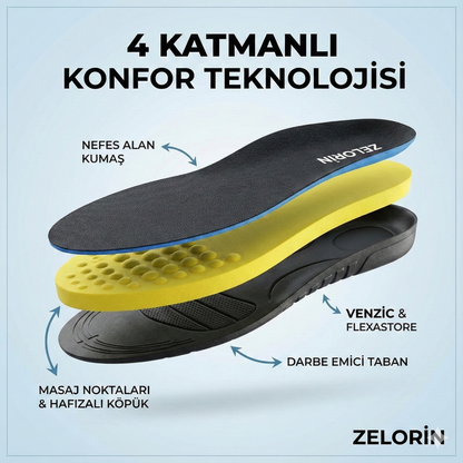 Zelorin Masaj Etkili Ortopedik Tabanlık - Gün Boyu Konfor