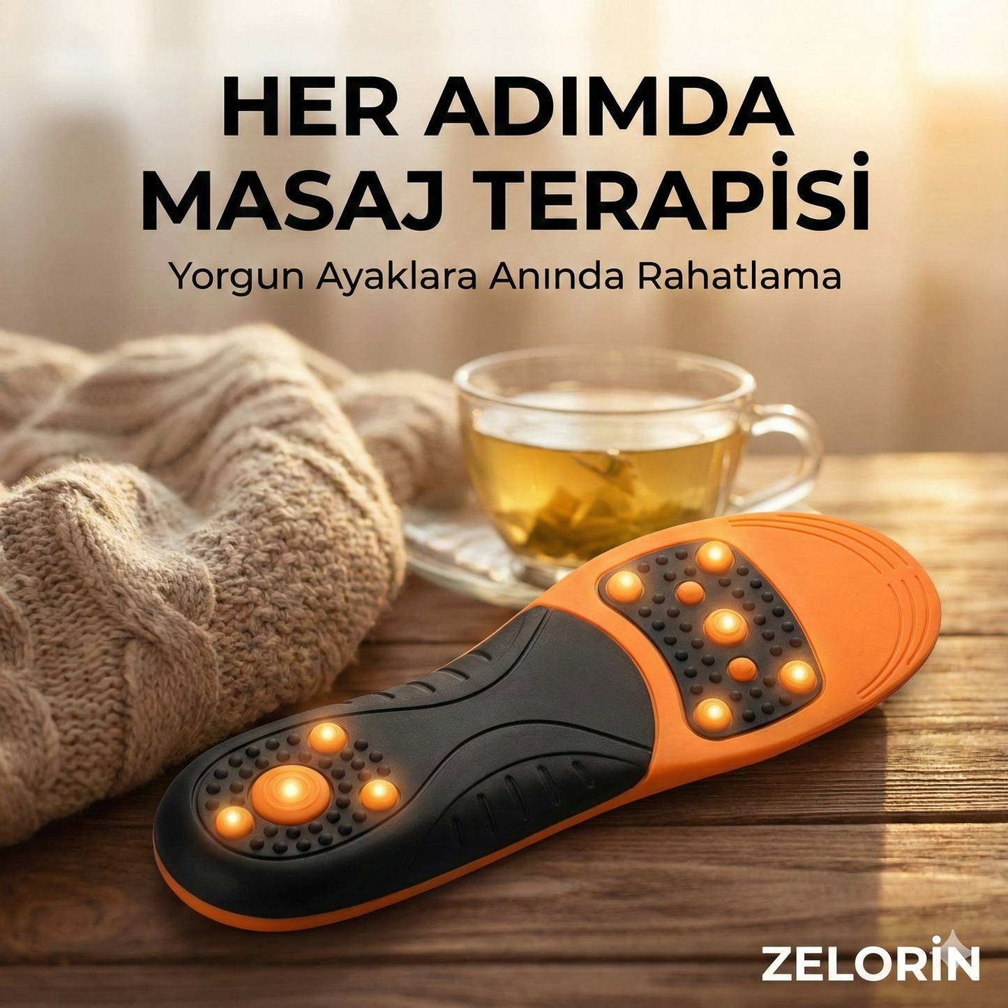 Zelorin Masaj Etkili Ortopedik Tabanlık - Gün Boyu Konfor